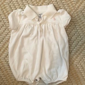 Polo Ralph Lauren Baby White One Piece Polo